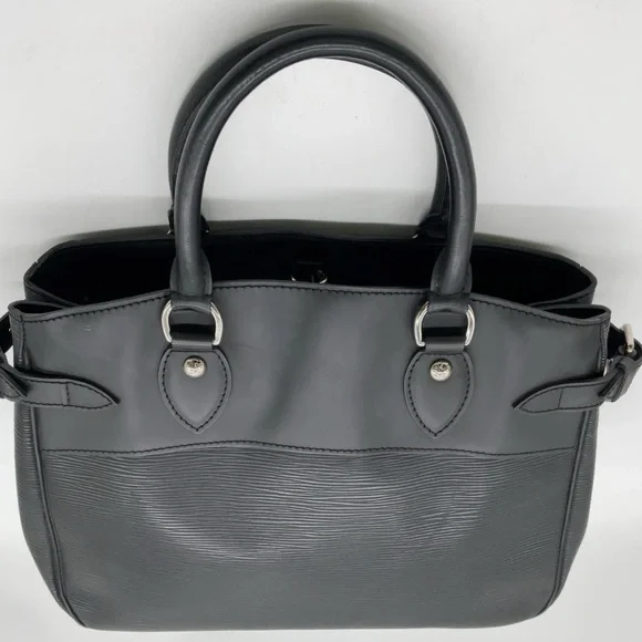 Louis Vuitton Black NOIR EPI BEAUTIFUL LEATHER Satchel Bag PASSY PM - Picture 2 of 16